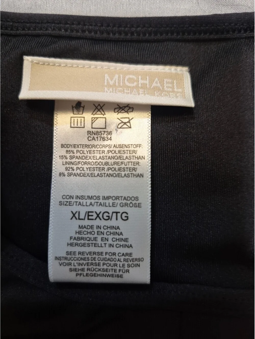 Michael Kors Black Long Sleeve O-Ring Cutout Bikini Set